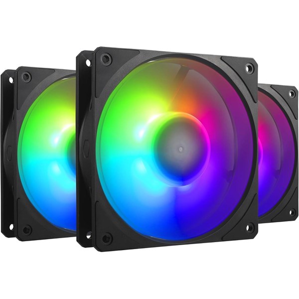 COOLERMASTER MOBIUS 120P MFZ-M2DN-243P2-R1 120mm ARGB Kasa Fan Kiti  ARGB Kontrol Üniteli 3-lü paket