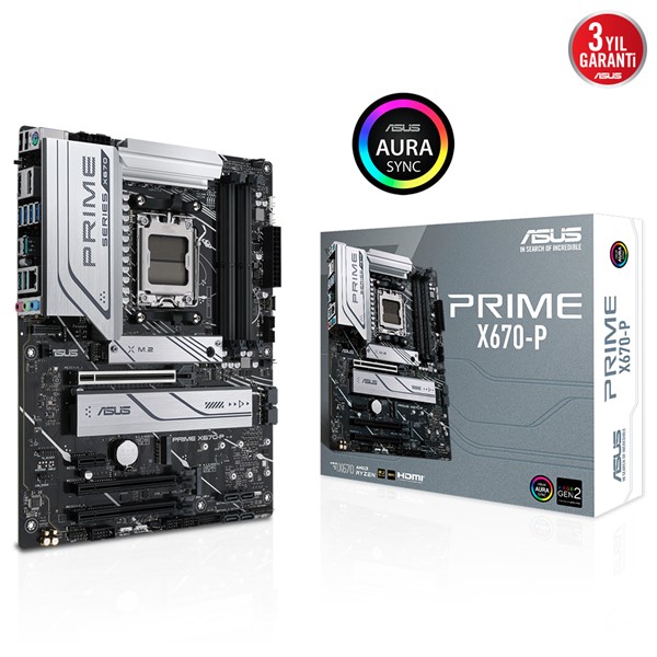 ASUS PRIME X670-P DDR5 HDMI DP PCIe 16X v4.0 AM5 ATX