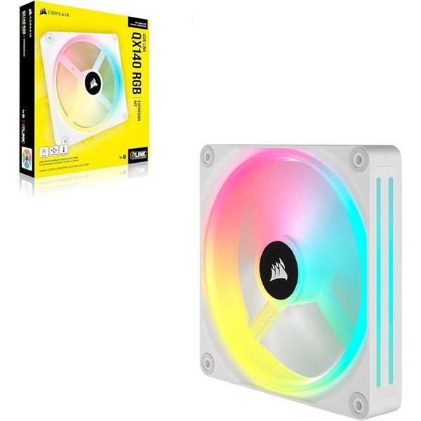 CORSAIR iCUE LINK QX140 CO-9051007-WW RGB 140mm PWM PC Fan Expansion Kit Beyaz