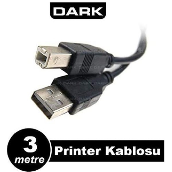 DARK 3metre DK-CB-USB2PRNL300 USB Yazıcı Kablosu