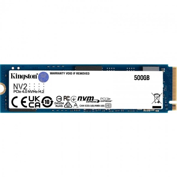 KINGSTON 500GB NV2 SNV2S/500G 3500- 2100MB/s M2 PCIe NVMe Gen3 Disk