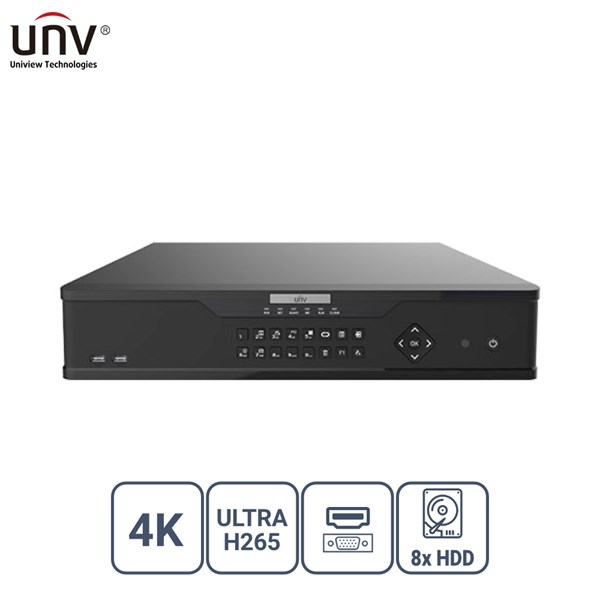 UNV 32kanal NVR308-32X 8-diskli H265 Nvr Kayıt Cihazı