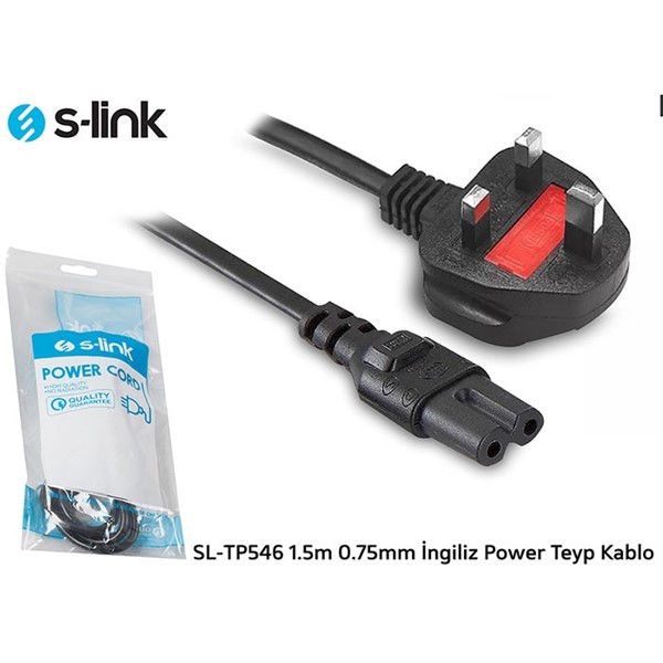 S-link SL-TP546 1.5m 0.75mm İngiliz Power Teyp Kablo