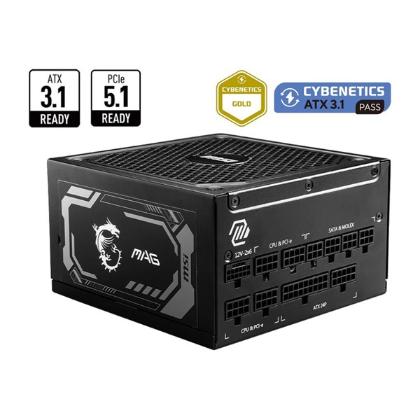 MSI 1250W 80 GOLD MAG A1250GL PCIE 5.1 TAM MODÜLER POWER SUPPLY