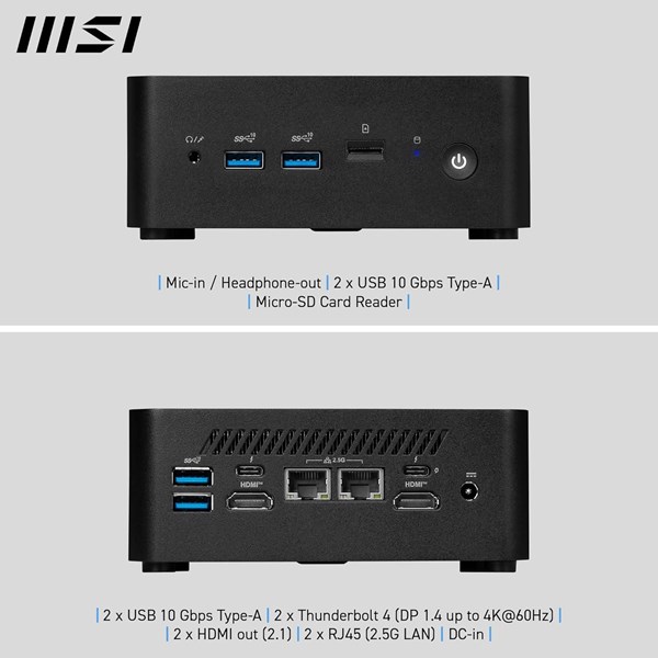 MSI CUBI NUC 1M-003Eu CORE 3 100U-64GB DDR5 RAM-512GB NVME-W11 PRO MINI PC