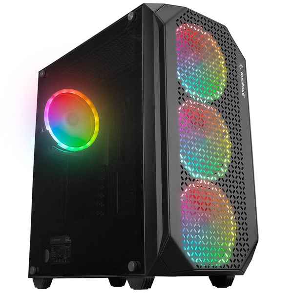 RAMPAGE 600W 80 BRONZE ZUKO GAMING MID-TOWER PC KASASI