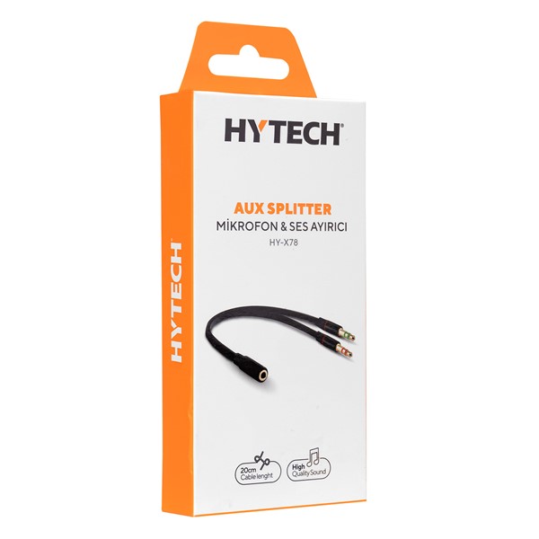 Hytech HY-X78 Siyah 3.5mm to Audio  Mic 0.15m Kulaklık Çevirici