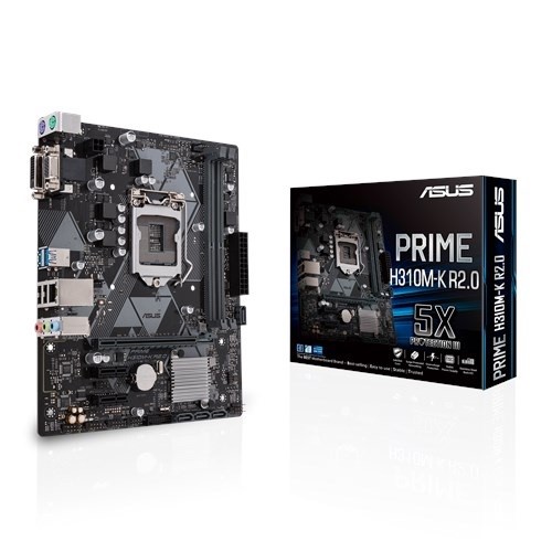 ASUS PRIME H310M-K R2.0 DDR4 SATA3 DVI PCIe 16X v3.0 1151p v2 mATX