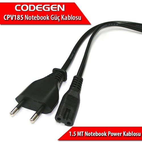 CODEGEN CPV185 2x0.30mm 1.5metre Notebook Power Kablosu