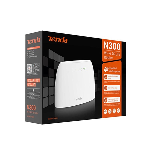 TENDA 4G03 4G301 300mbps N300 2.4ghz 4G LTE Router