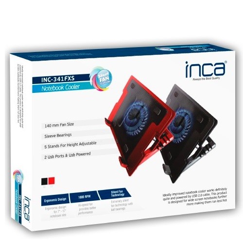 INCA INC-341FXS 13  17 ABS Plastik Siyah Notebook Soğutucu Ayarlanabilir Stand