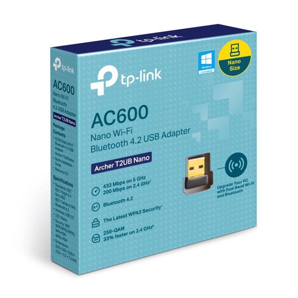 TP-LINK ARCHER T2UB AC600 Nano Wi-Fi Bluetooth 4.2 USB Adaptör