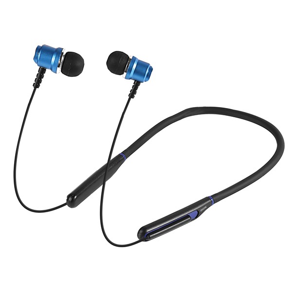 Asonic AS-XBK65 Siyah/Mavi Boyun Askılı Mıknatıslı Bluetooth  TF Kart Spor Kulak içi Kulaklık
