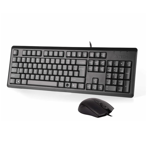 A4 TECH KR-9276 USB Q Trk Optic Mouse Suya Dayanıklı Siyah Multimedya Klavye - Mouse Set