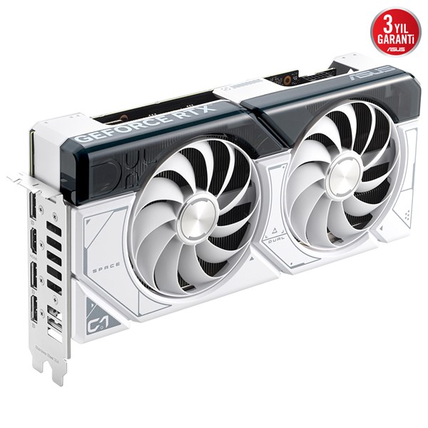 ASUS RTX4070 SUPER 12GB DUAL RTX4070S-12G WHITE GDDR6X 192bit HDMI DP PCIe 4.0 BEYAZ