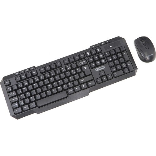 DARK Q TRK DK-AC-KMW1010 Kablosuz Multimedya Siyah Klavye Mouse Set