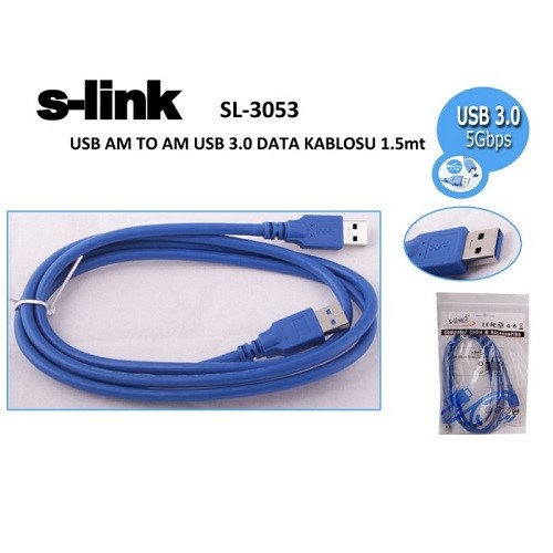 S-LINK 1.5metre SL-3053 USB 3.0 Data Kablosu