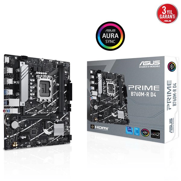 ASUS PRIME B760M-R D4 DDR4 HDMI PCIE 4.0 1700P mATX
