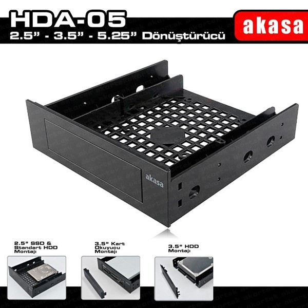 AKASA AK-HDA-05 2.5  3.5 Harddisk Çevirici SSD ve Notebook Harddiskleri