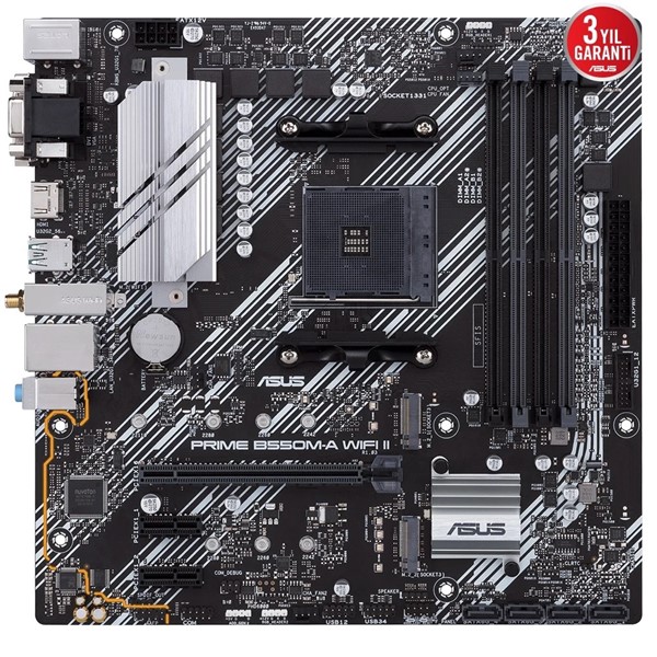 ASUS PRIME B550M-A WIFI II DDR4 HDMI DVI PCIe 16X v4.0 AM4 mATX