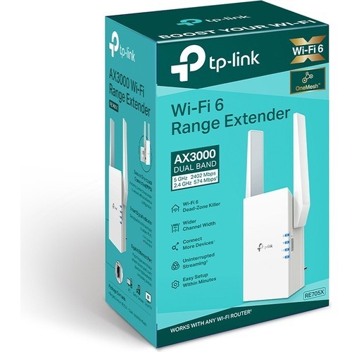 TP-LINK RE705X AX3000 Dual Band Mesafe Genişletici Priz Tipi Router