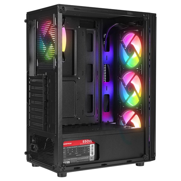 RAMPAGE 550W 80 HELIOS MESH GAMING MID-TOWER PC KASASI